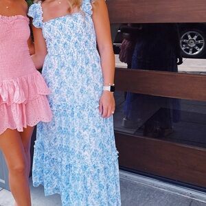 Blue Floral Maxi Dress